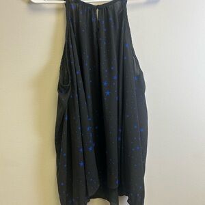 Torrid Black and Blue Star Blouse